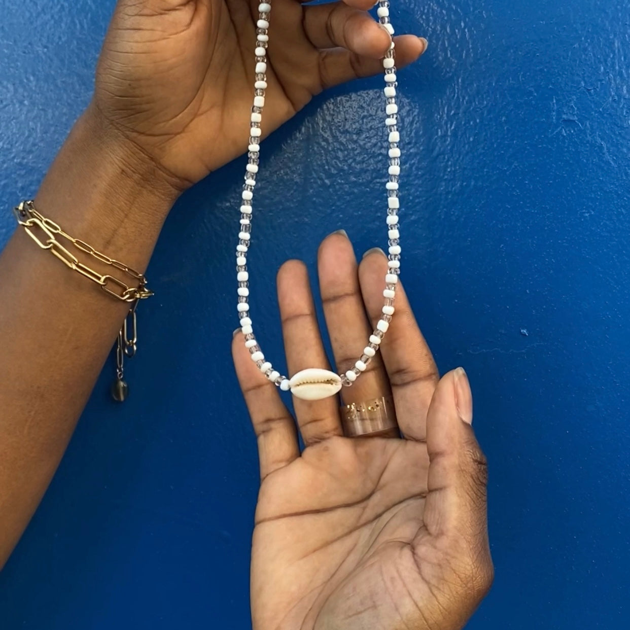 Collier KV Blue/white